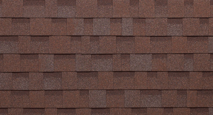 Asphalt Roofing Shingles Aged Red Wood. Edmonton Roofing Supplies.
